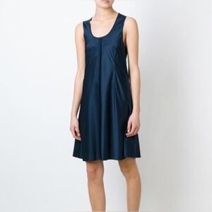 NWT T by Alexander Wang Silk Satin Marine Blue Dress size 4